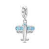 Diy Jewelry Bracelet Accessories Airplane Bicycle Bow Ballet Charm Copper Silver Plated Dripping Oil
