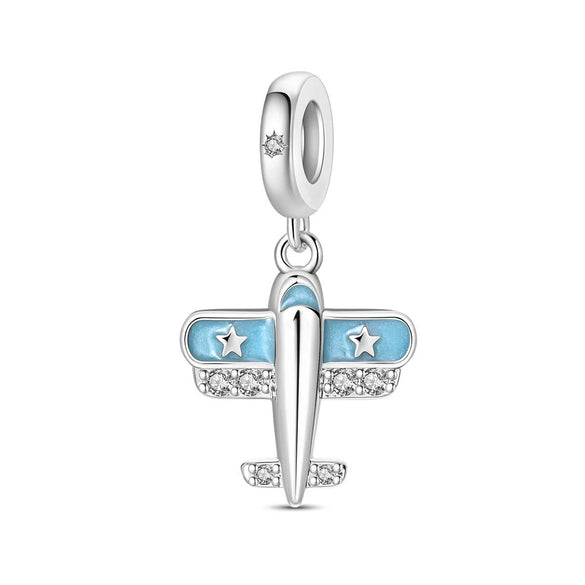 Diy Jewelry Bracelet Accessories Airplane Bicycle Bow Ballet Charm Copper Silver Plated Dripping Oil