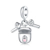 Diy Jewelry Bracelet Accessories Bluetooth Headset Coffee Beer Guitar Charm Hanging Beads Silver Plated Dripping Oil