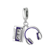 Diy Jewelry Bracelet Accessories Bluetooth Headset Coffee Beer Guitar Charm Hanging Beads Silver Plated Dripping Oil