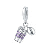 Diy Jewelry Bracelet Accessories Bluetooth Headset Coffee Beer Guitar Charm Hanging Beads Silver Plated Dripping Oil