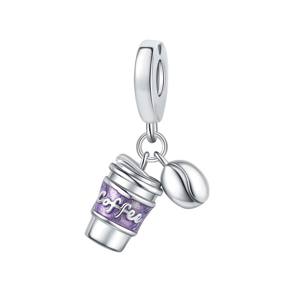 Diy Jewelry Bracelet Accessories Bluetooth Headset Coffee Beer Guitar Charm Hanging Beads Silver Plated Dripping Oil