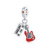 Diy Jewelry Bracelet Accessories Bluetooth Headset Coffee Beer Guitar Charm Hanging Beads Silver Plated Dripping Oil