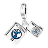 Diy Jewelry Bracelet Accessories Bluetooth Headset Coffee Beer Guitar Charm Hanging Beads Silver Plated Dripping Oil