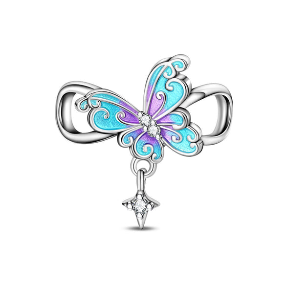Diy Jewelry Bracelet Accessories Charm Bead Copper Silver Plated Little Black Dragon Eternal Butterfly Rubik's Cube Dripping Oil Original Design
