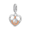 Diy Jewelry Bracelet Accessories Charm Pendant Beads Heart Sun Rainbow Water Fire Energy Copper Silver Plated Dripping Oil Style