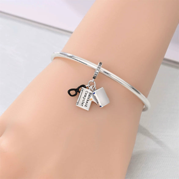 Diy Jewelry Bracelet Accessories Charm Pendant Beads Owl Book Headphones Copper Silver Plated Dripping Oil Original Design