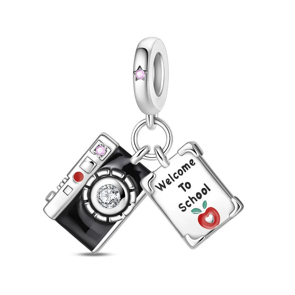 Diy Jewelry Bracelet Accessories Charm Pendant Beads Owl Book Headphones Copper Silver Plated Dripping Oil Original Design