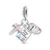 Diy Jewelry Bracelet Accessories Charm Pendant Beads Owl Book Headphones Copper Silver Plated Dripping Oil Original Design