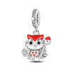 Diy Jewelry Bracelet Accessories Charm Pendant Beads Owl Book Headphones Copper Silver Plated Dripping Oil Original Design