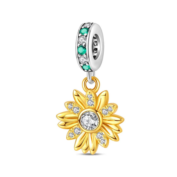 Diy Jewelry Bracelet Accessories Charm Pendant Beads Plant Daisy Sunflower Tulip Copper Silver Plated Dripping Oil Original Design