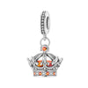 Diy Jewelry Bracelet Accessories Queen Princess Crown Birthday Cake Charm Beads Silver Plated Dripping Oil Style