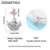 Diy Jewelry Bracelet Accessories Queen Princess Crown Birthday Cake Charm Beads Silver Plated Dripping Oil Style