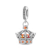 Diy Jewelry Bracelet Accessories Queen Princess Crown Birthday Cake Charm Beads Silver Plated Dripping Oil Style