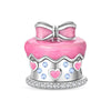 Diy Jewelry Bracelet Accessories Queen Princess Crown Birthday Cake Charm Beads Silver Plated Dripping Oil Style