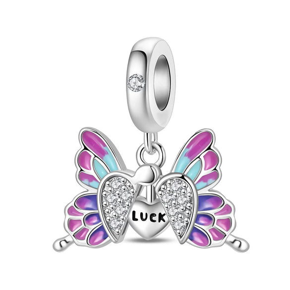 Diy Jewelry Bracelet Accessories Silver Plated Crayfish Crab Luminous Bottle Charm Hanging Beads Dripping Oil Design
