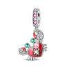 Diy Jewelry Bracelet Accessories Silver Plated Crayfish Crab Luminous Bottle Charm Hanging Beads Dripping Oil Design