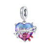 Diy Jewelry Bracelet Accessories Silver Plated Dripping Oil Cross Charm Pendant Beads