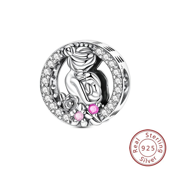 Diy Jewelry Bracelet Accessories 925 Sterling Silver Charm Beads Hug Hand In Hand Pendant With Dripping Oil Design And Original Design Style