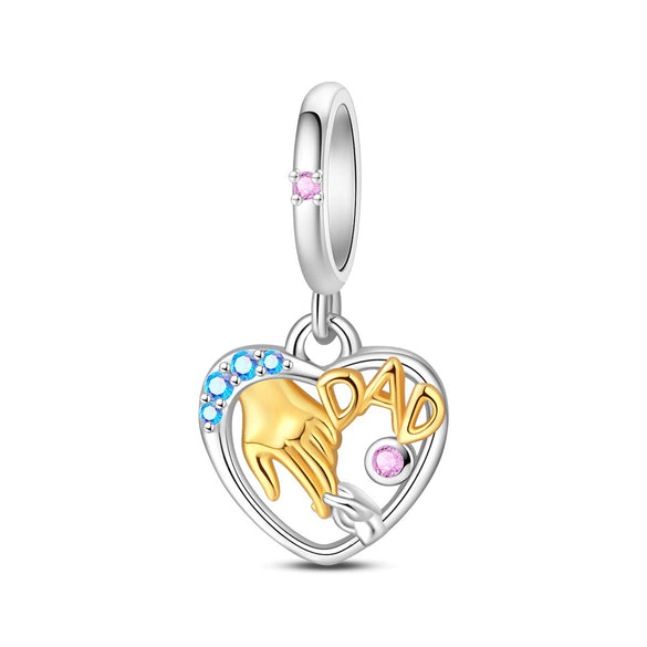 Diy Jewelry Bracelet Accessories 925 Sterling Silver Charm Beads Hug Hand In Hand Pendant With Dripping Oil Design And Original Design Style