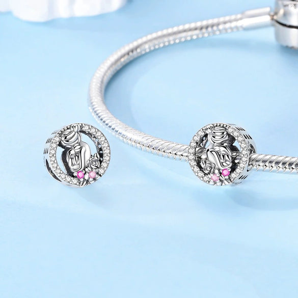 Diy Jewelry Bracelet Accessories 925 Sterling Silver Charm Beads Hug Hand In Hand Pendant With Dripping Oil Design And Original Design Style