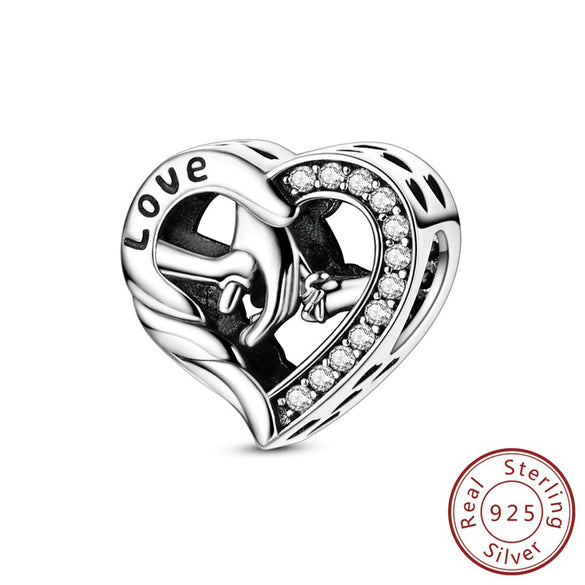 Diy Jewelry Bracelet Accessories 925 Sterling Silver Charm Bow Fixed Clip Rubber Plug Positioning Buckle With Dripping Oil Design