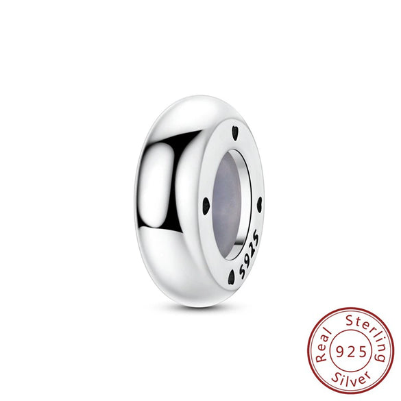 Diy Jewelry Bracelet Accessories 925 Sterling Silver Charm Bow Fixed Clip Rubber Plug Positioning Buckle With Dripping Oil Design