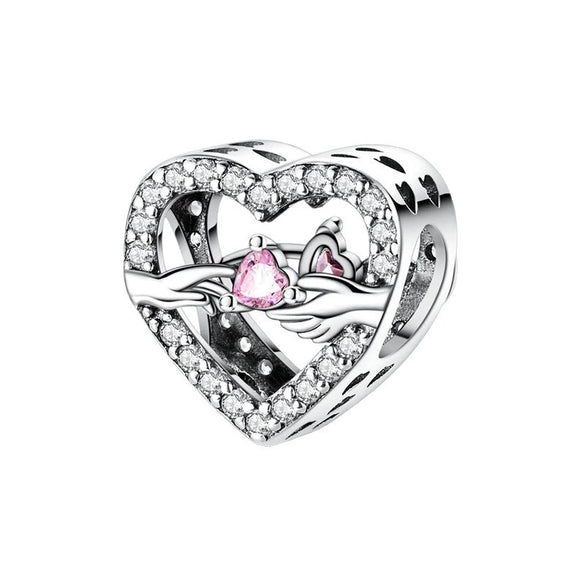 Diy Jewelry Bracelet Accessories 925 Sterling Silver Charm Bow Fixed Clip Rubber Plug Positioning Buckle With Dripping Oil Design