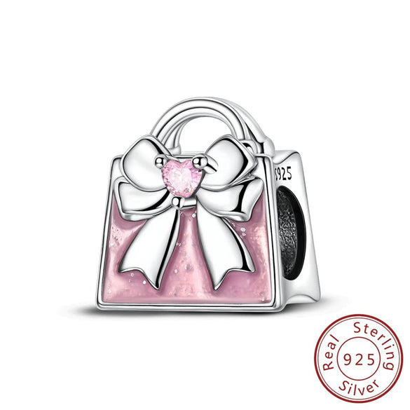 Diy Jewelry Bracelet Accessories 925 Sterling Silver Charm Bow Fixed Clip Rubber Plug Positioning Buckle With Dripping Oil Design