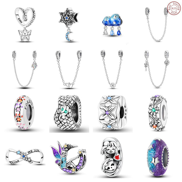 Diy Jewelry Bracelet Accessories 925 Sterling Silver Love Life Tree Butterfly Beads Pendant With Dripping Oil Design