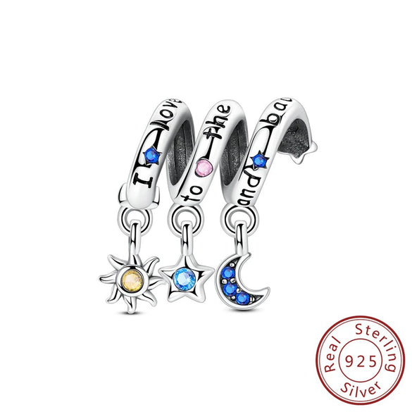 Diy Jewelry Bracelet Accessories 925 Sterling Silver Vintage Cross Celtic Knot Crystal Star Bead Charm Pendant With Dripping Oil Design