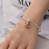 Diy Jewelry Bracelet Pendant Squirrel Cute Animal Beaded Accessories Silver Plated Dripping Oil Style For Women