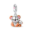 Diy Jewelry Bracelet Pendant Squirrel Cute Animal Beaded Accessories Silver Plated Dripping Oil Style For Women