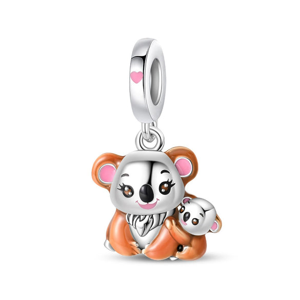 Diy Jewelry Bracelet Pendant Squirrel Cute Animal Beaded Accessories Silver Plated Dripping Oil Style For Women