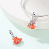Diy Jewelry Bracelet Pendant Squirrel Cute Animal Beaded Accessories Silver Plated Dripping Oil Style For Women