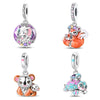 Diy Jewelry Bracelet Pendant Squirrel Cute Animal Beaded Accessories Silver Plated Dripping Oil Style For Women