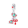 Diy Jewelry Bracelet Silver Plated Hanging Beads Dripping Oil Style