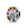 Diy Jewelry Bracelet Silver Plated With Dripping Oil Treatment European Cup Football Jersey Shoes Trophy Hanging Beads Style