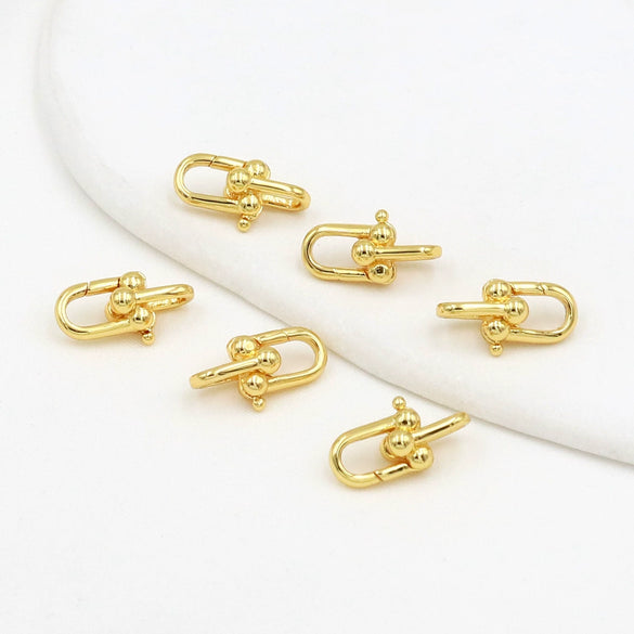 Diy Jewelry Copper Ushaped Spring Buckle Electroplated Accessories For Bracelet Necklace Earrings Pendant