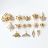 Diy Jewelry Earrings Copper Crown Mermaid Tail Small Wings Real Gold Electroplated With Pearl Decorative Accessories