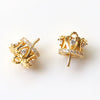 Diy Jewelry Earrings Copper Crown Mermaid Tail Small Wings Real Gold Electroplated With Pearl Decorative Accessories