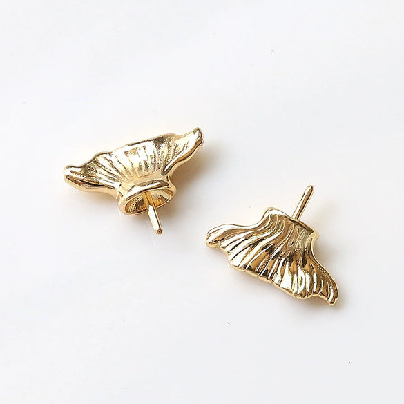 Diy Jewelry Earrings Copper Crown Mermaid Tail Small Wings Real Gold Electroplated With Pearl Decorative Accessories