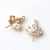 Diy Jewelry Earrings Copper Crown Mermaid Tail Small Wings Real Gold Electroplated With Pearl Decorative Accessories