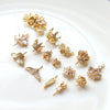 Diy Jewelry Earrings Copper Crown Mermaid Tail Small Wings Real Gold Electroplated With Pearl Decorative Accessories