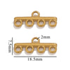 Diy Jewelry Making Stainless Steel Multistrand Porous Curved Connector Accessories Electroplated