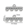 Diy Jewelry Making Stainless Steel Multistrand Porous Curved Connector Accessories Electroplated