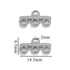 Diy Jewelry Making Stainless Steel Multistrand Porous Curved Connector Accessories Electroplated