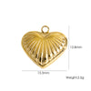 Diy Jewelry Pendant 304 Stainless Steel Colorful Diamondinlaid Peach Heart Pendant Electroplated