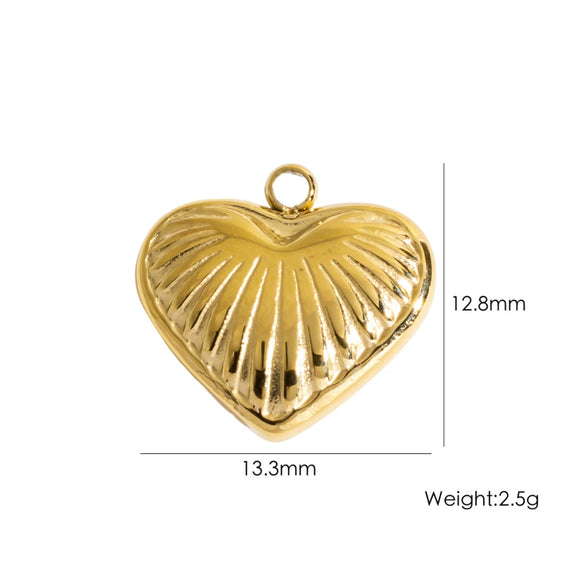 Diy Jewelry Pendant 304 Stainless Steel Colorful Diamondinlaid Peach Heart Pendant Electroplated