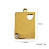 Diy Jewelry Pendant 304 Stainless Steel Colorful Diamondinlaid Peach Heart Pendant Electroplated